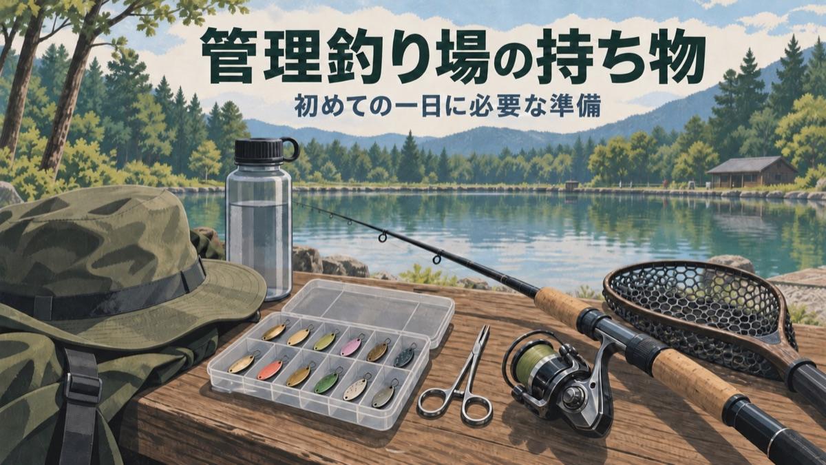 管理釣り場の持ち物と釣行前に準備する道具